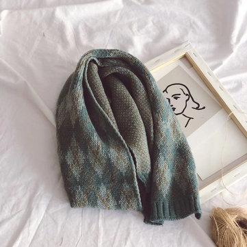 Écharpe en laine de style vintage écharpe chaude en tricot