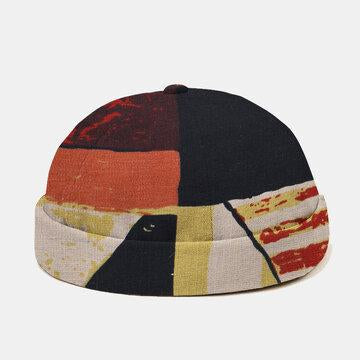 Patchwork Couleur Motif Casual Beanie Landlord Cap Skull Cap
