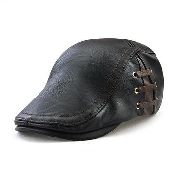Casquette en cuir, piercing, conception de béret polyvalent