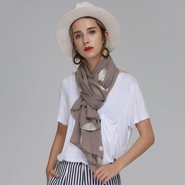 180cm long scarf with embroidery polka dots for women