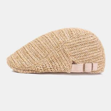 Mode tissé de style britannique sortir chapeau à pointes artiste béret chapeau casquettes plates