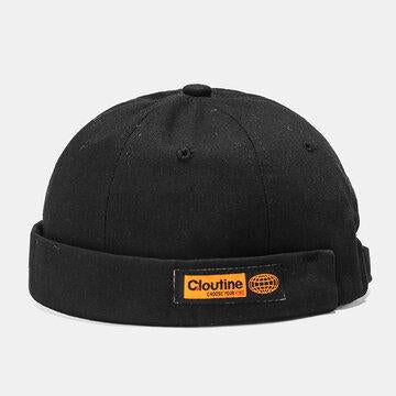 Casquettes Brimless Chapeaux Couleur Unie Étiquettes Skull Letter