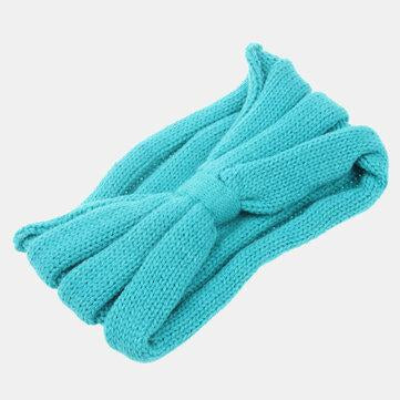 Serre-tête Turban en crochet fait main en laine avec noeud en laine