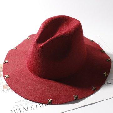 Casquette Jazz Rivet Felt Top Hat