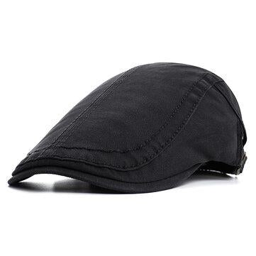 Casquette plate couleur unie en coton