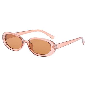 Lunettes de soleil ovales de couleur rétro de vache, petit cadre Lunettes de soleil Fshion