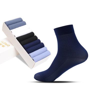 5 pairs of random colored bamboo fiber mid socks