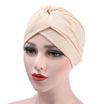 Turban Chemotherapy Cap Flexible Countryside Floral Twist Beanie Cap
