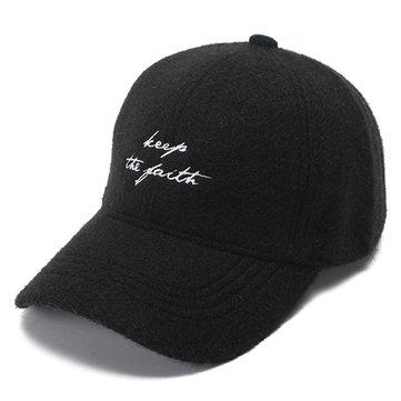 Casquette de baseball sport lettre de broderie de laine solide