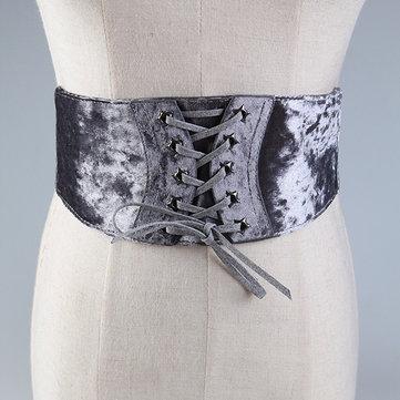 Corset Noir Ultra Creux Élastique Large Ceinture