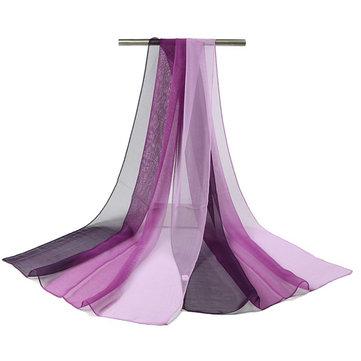 Écharpes en mousseline de couleur dégradé Châles