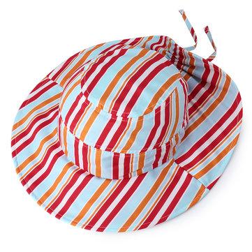 Vogue Stripe Sunscreen Sketcreen Ponytail Chapeau