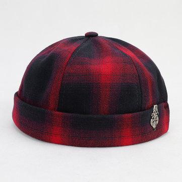 Chapeau seau ajustable à carreaux en coton