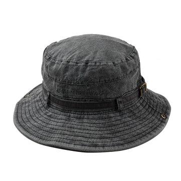 Chapeau de pêcheur rétro en coton délavé