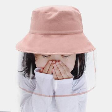 Chapeau de soleil pour écran facial amovible anti-UV pour enfants