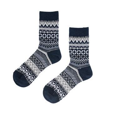 Chaussettes de tube moyen d'épaississement de coton aiguille double
