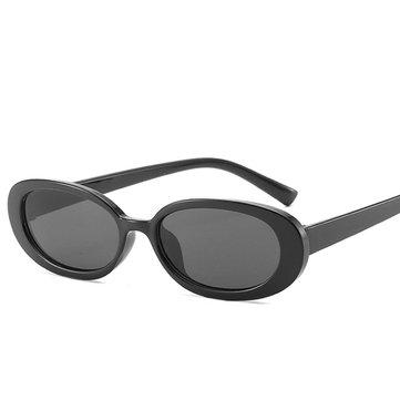 Lunettes de soleil ovales de couleur rétro de vache, petit cadre Lunettes de soleil Fshion