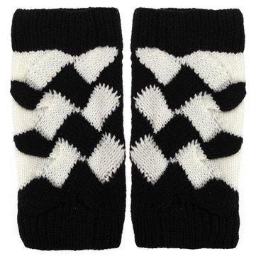 Gants tricotés au crochet en tricot sans doigts, mitaines chaudes
