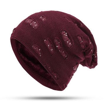 Bonnet velours en laine chaude Plus