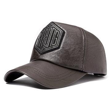 Casquette de baseball en cuir artificiel broderie