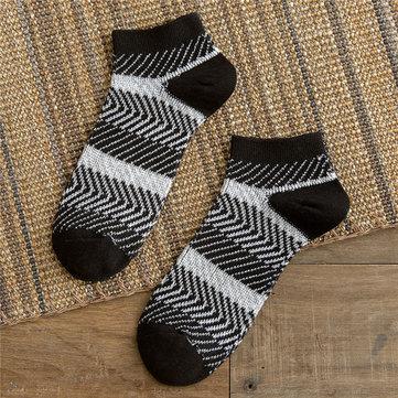 Chaussettes bateau en coton à rayures