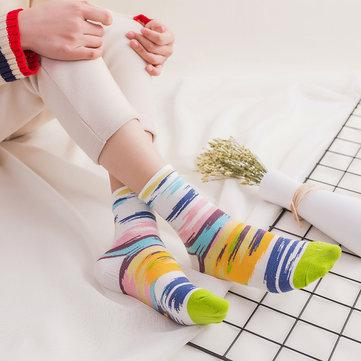 Chaussettes de tube moyen respirant en coton fin