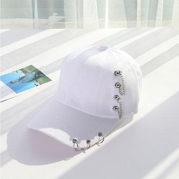 Casquettes de baseball unisexes décontractées avec anneau réglable en fer