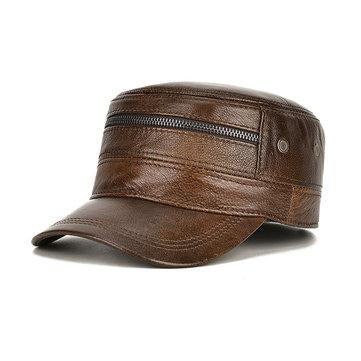 Chapeau en cuir de vachette épais