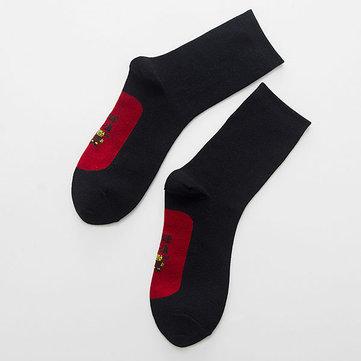 Chaussettes mignonnes en coton Chaussettes à semelle rouge