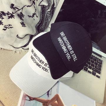 Men Women Hole Embroidery Letter Baseball Hat Fashion Casual Sunshade Curved Snapback Cap