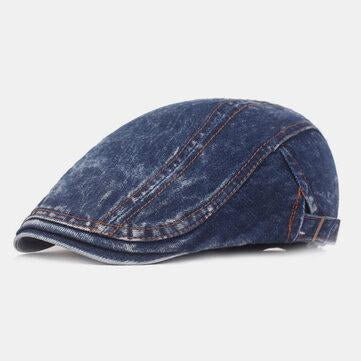 Casquettes unisexe en denim vieilli délavé