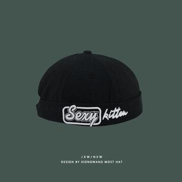 Chapeau de propriétaire rétro de rue japonaise Port Wind Chapeau en cuir Melon froid élevé