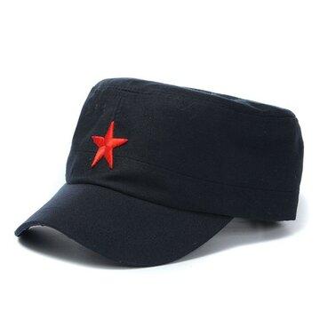 Chapeau militaire ajustable en coton avec étoile