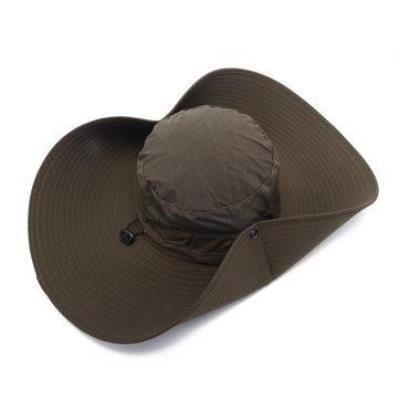 Chapeau de pêche pliant à bord large Camping Bonnet de soleil