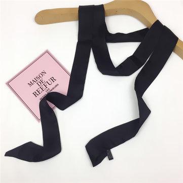 Women Sexy Long Scarf Skinny Double Layer Solid Small Scarves