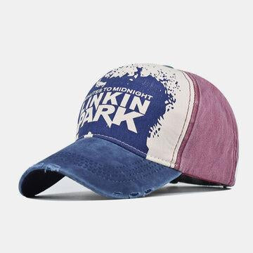 Casquette de baseball en denim délavé avec broderie rétro