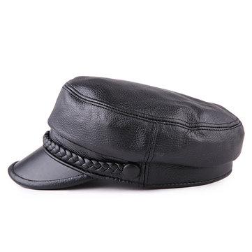 Béret de baseball vintage en peau de mouton massif