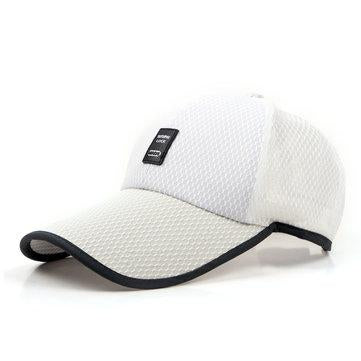 Casquette de baseball unisexe en acrylique avec visière en maille estivale