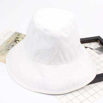 Chapeau seau pliable respirant en polyester en couleur pure