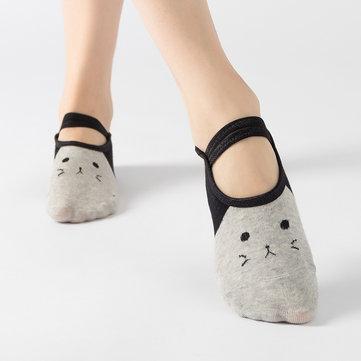 Chaussettes bateau en cuir Ballet en dentelle Yoga Chaussettes Chaussettes à enfiler