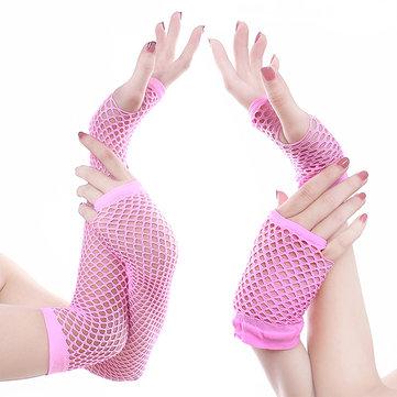 Gants en résille grossière Sex Long Gloves