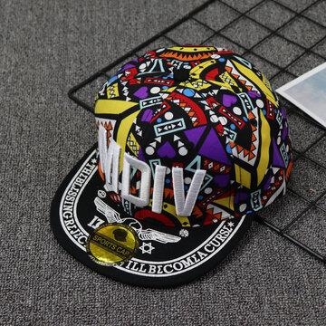 Broderie Impression Floral Baseball Hat Summer Street Dance Wild Flat-edge Hat Mens Caps