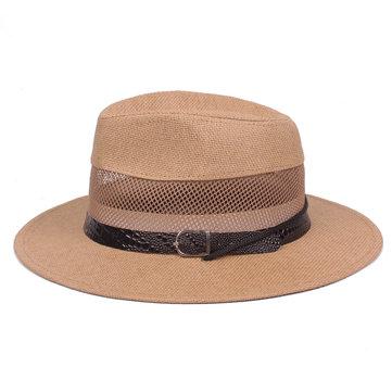 Chapeau Jazz Ceinture solide à bordures en filet