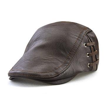 Casquette en cuir, piercing, conception de béret polyvalent
