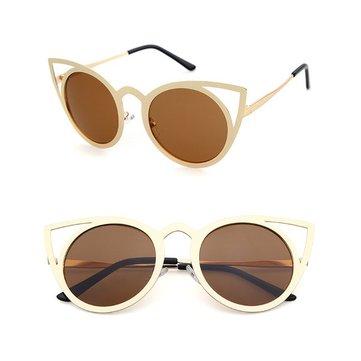 Cat Eye Metal Frame Lunettes de soleil mode colorées