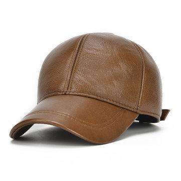 Casquette de Baseball Vintage Uni Peau de Vache