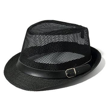 Casquette jazz respirante en paille solide