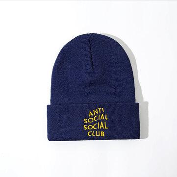 Imprimer Bonnet en laine tricoté Skull Cap Beanie avec lettre