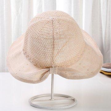 Chapeau de seau soleil pliable en coton d'été