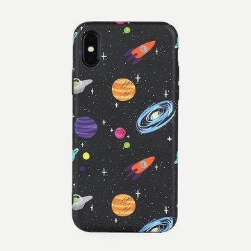 Planète étoilée multicolore unisexe noire TPU Soft